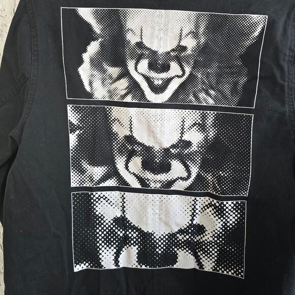 Pennywise It Two Cargo Trenchcoat Style Button Up Loser Shacket Men's Large - Picture 7 of 12